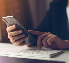 Smartphone med opdateret software