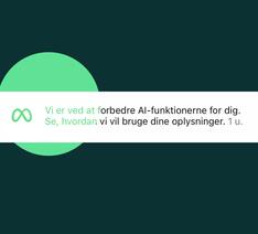 screenshot af notifikation fra Meta om AI